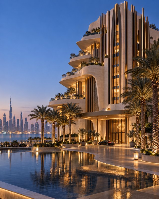 Luxury Dubai hotel exterior